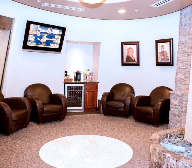 Cozey waiting room in Gilbert dental office